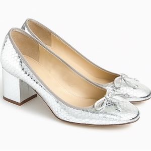 J.Crew Silver maryjane